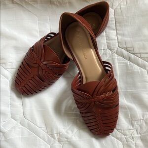 Women's Brown Woven Flats